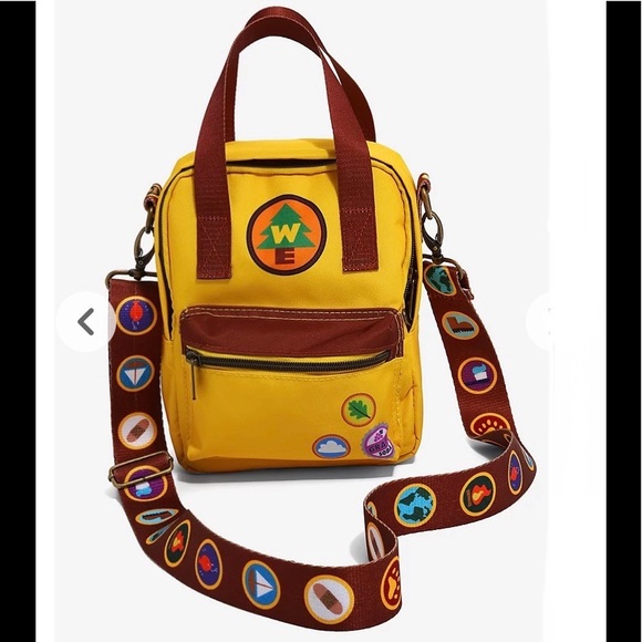 LOUNGEFLY DISNEY PIXAR UP Russell Wilderness Explorer CROSSBODY BAG & KEYCHAIN! - Picture 3 of 8
